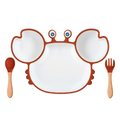 Conjunto de introdução alimentar para bebê caranguejo 3 peças - PontoBaby