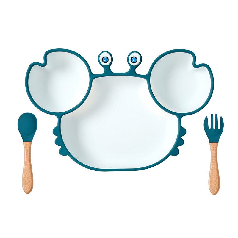 Conjunto de introdução alimentar para bebê caranguejo 3 peças - PontoBaby