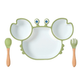 Conjunto de introdução alimentar para bebê caranguejo 3 peças - PontoBaby
