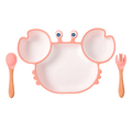 Conjunto de introdução alimentar para bebê caranguejo 3 peças - PontoBaby