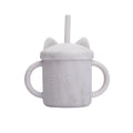 Copo gatinho alça para bebê, tampa e canudo (200ml) - PontoBaby