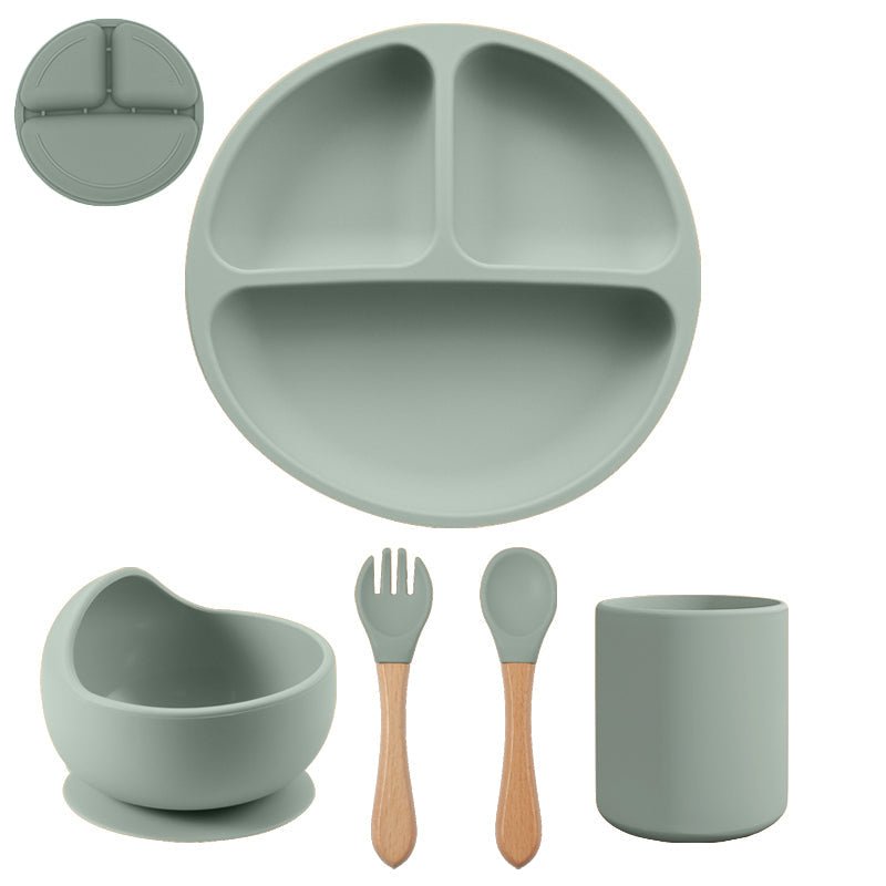 Kit alimentação de silicone infantil 5 peças - PontoBaby