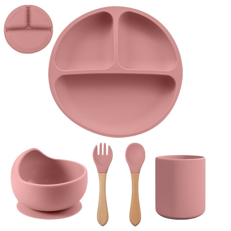 Kit alimentação de silicone infantil 5 peças - PontoBaby