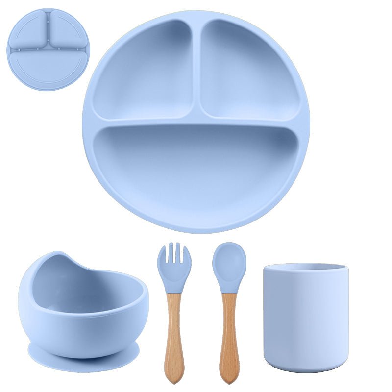 Kit alimentação de silicone infantil 5 peças - PontoBaby