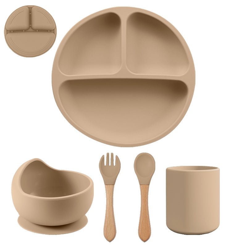 Kit alimentação de silicone infantil 5 peças - PontoBaby