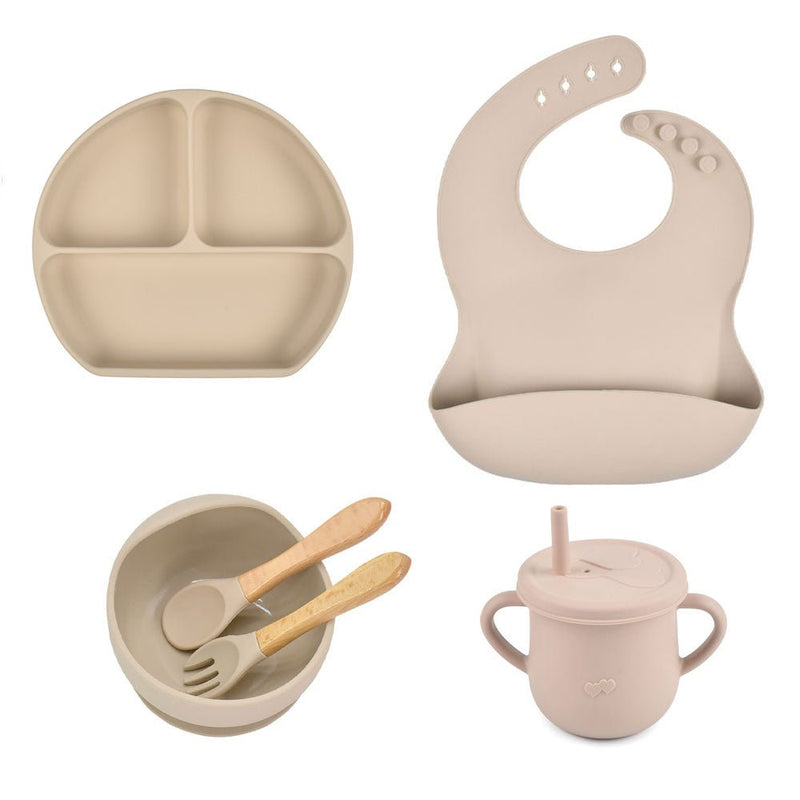 Kit alimentação de silicone infantil 6 pçs - PontoBaby