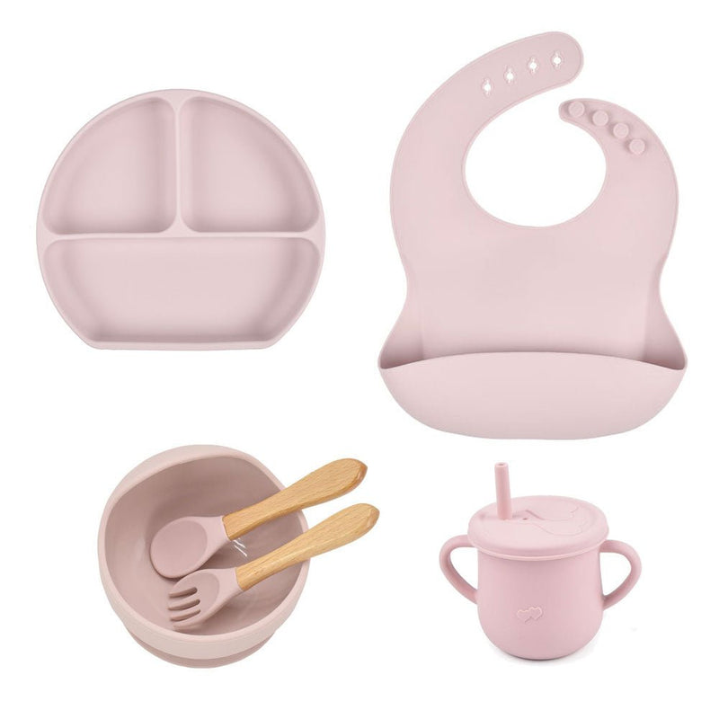 Kit alimentação de silicone infantil 6 pçs - PontoBaby