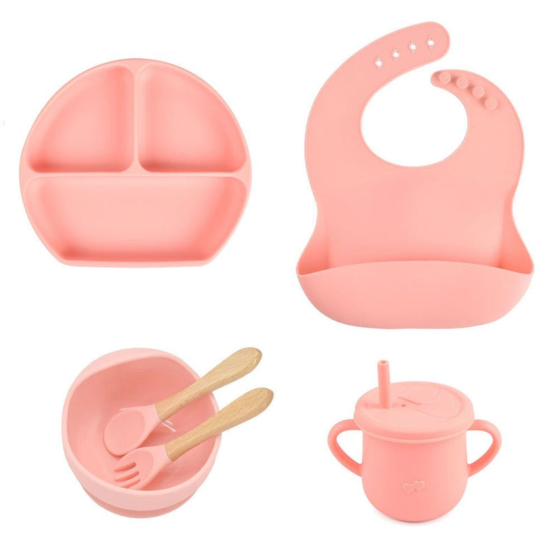 Kit alimentação de silicone infantil 6 pçs - PontoBaby