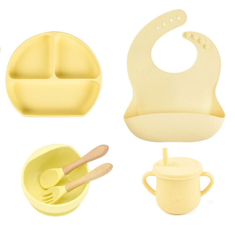 Kit alimentação de silicone infantil 6 pçs - PontoBaby