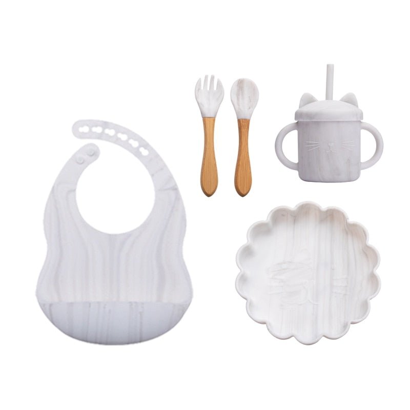 Kit alimentação infantil leão 5 pçs - PontoBaby