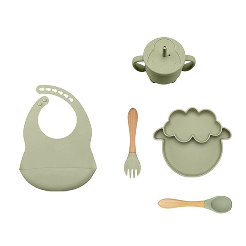 Kit alimentação infantil ovelha 5 pçs - PontoBaby