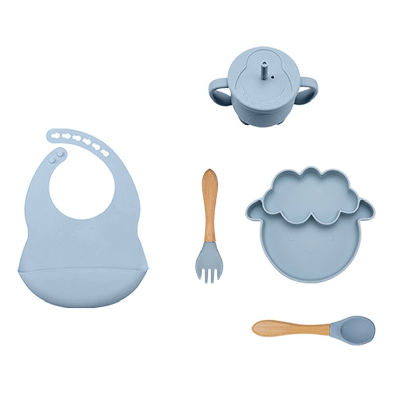 Kit alimentação infantil ovelha 5 pçs - PontoBaby