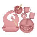 Kit alimentação infantil para bebê de silicone 9 pçs - PontoBaby