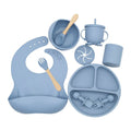 Kit alimentação infantil para bebê de silicone 9 pçs - PontoBaby