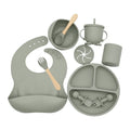 Kit alimentação infantil para bebê de silicone 9 pçs - PontoBaby