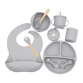 Kit alimentação infantil para bebê de silicone 9 pçs - PontoBaby