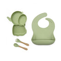 Kit alimentação infantil para bebê de silicone elefantinho 4 peças - PontoBaby