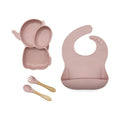 Kit alimentação infantil para bebê de silicone elefantinho 4 peças - PontoBaby