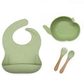 Kit alimentação infantil para bebê de silicone elefantinho tigela 4 peças - PontoBaby