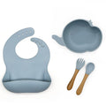 Kit alimentação infantil para bebê de silicone elefantinho tigela 4 peças - PontoBaby