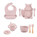 Kit alimentação infantil para bebê de silicone raposinha 8 pçs - PontoBaby