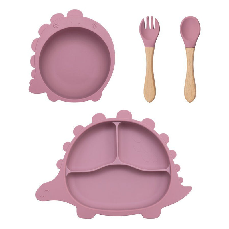 Kit alimentação infantil para bebê dinossauro 4 peças - PontoBaby
