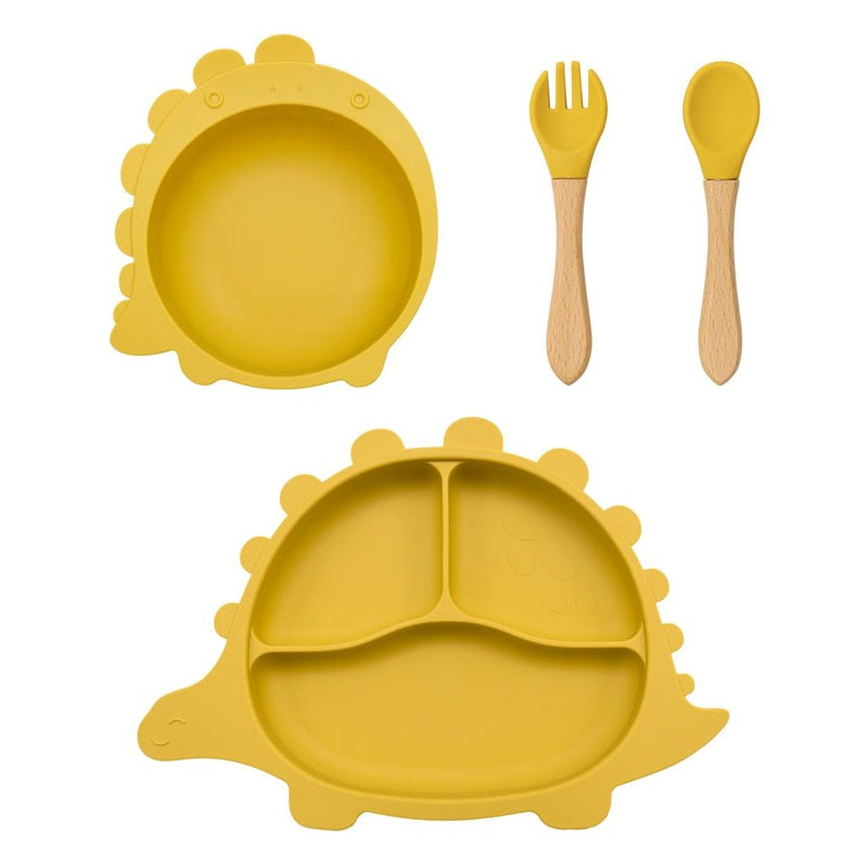 Kit alimentação infantil para bebê dinossauro 4 peças - PontoBaby