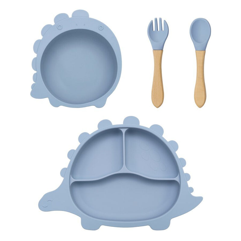 Kit alimentação infantil para bebê dinossauro 4 peças - PontoBaby
