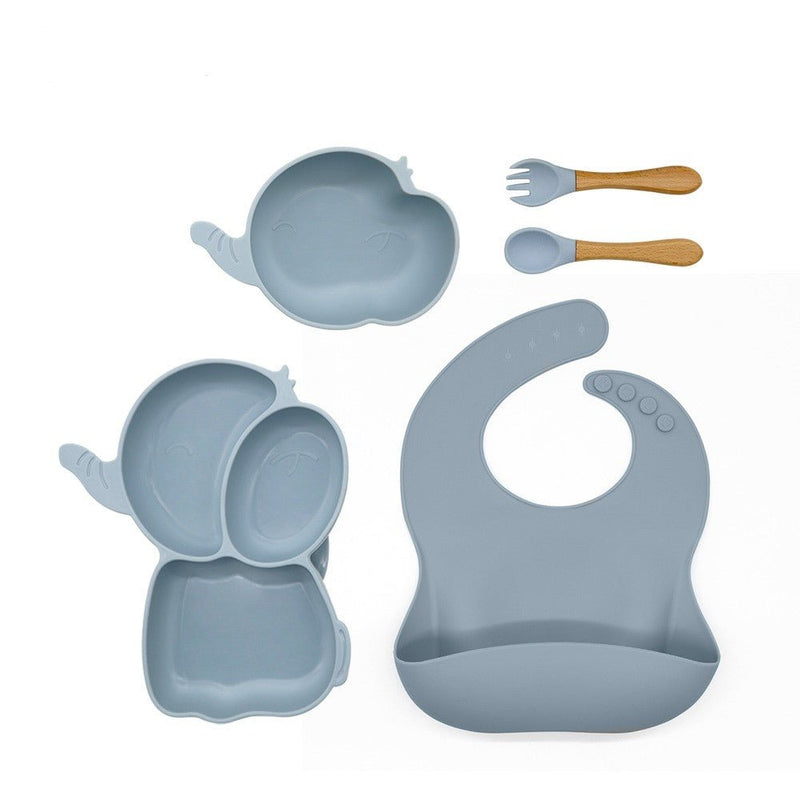 Kit alimentação infantil para bebê elefantinho 5 peças - PontoBaby