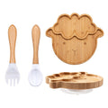Kit alimentação para bebê de bambu carneirinho 3 pçs - PontoBaby