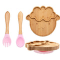 Kit alimentação para bebê de bambu carneirinho 3 pçs - PontoBaby