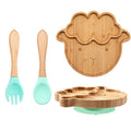 Kit alimentação para bebê de bambu carneirinho 3 pçs - PontoBaby