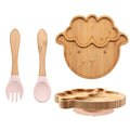 Kit alimentação para bebê de bambu carneirinho 3 pçs - PontoBaby