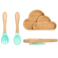 Kit alimentação para bebê de bambu nuvem 3 pçs - PontoBaby