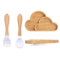 Kit alimentação para bebê de bambu nuvem 3 pçs - PontoBaby