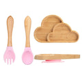 Kit alimentação para bebê de bambu nuvem 3 pçs - PontoBaby