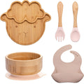 Kit alimentação para bebê de bambu ovelhinha 5 pçs - PontoBaby