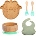 Kit alimentação para bebê de bambu ovelhinha 5 pçs - PontoBaby