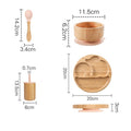 Kit alimentação ursinho para bebê de bambu e silicone 4 PÇS - PontoBaby