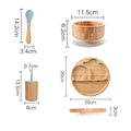 Kit alimentação ursinho para bebê de bambu e silicone 4 PÇS - PontoBaby