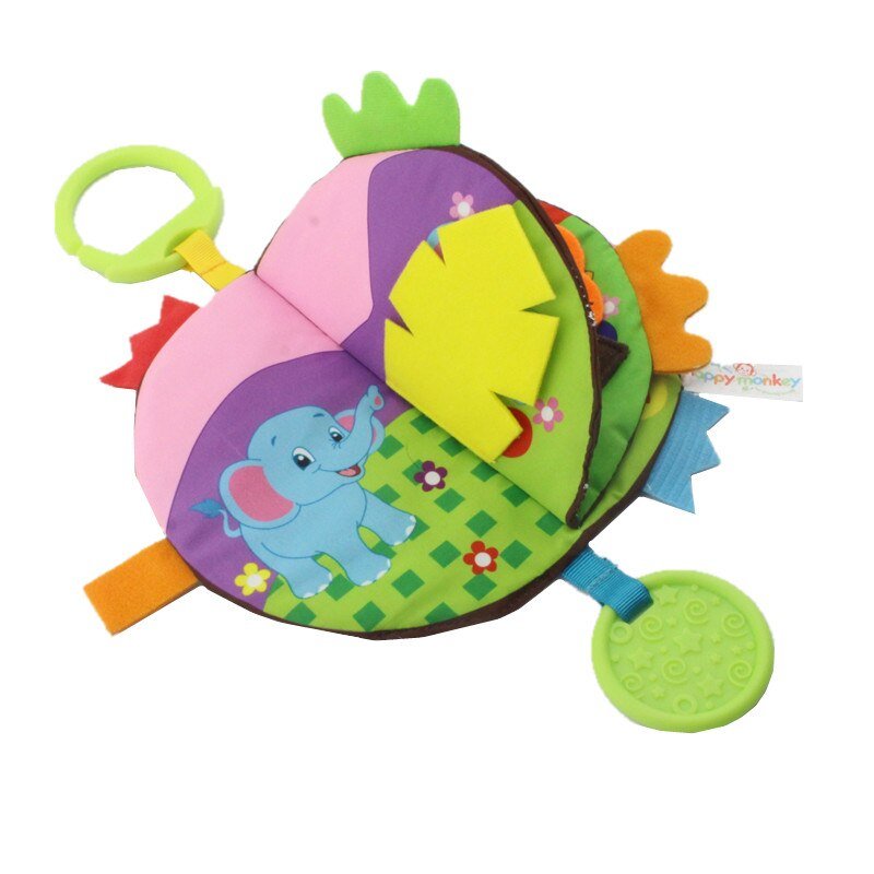 Livro sensorial de pano do bebê - PontoBaby