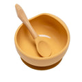 Tigela e colher raspa colher para bebê de silicone - PontoBaby
