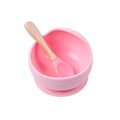 Tigela e colher raspa colher para bebê de silicone - PontoBaby