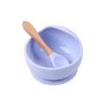 Tigela e colher raspa colher para bebê de silicone - PontoBaby