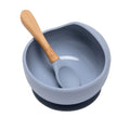 Tigela e colher raspa colher para bebê de silicone - PontoBaby