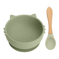 Tigela gatinho de silicone com colher - PontoBaby