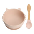 Tigela gatinho de silicone com colher - PontoBaby
