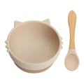 Tigela gatinho de silicone com colher - PontoBaby